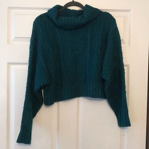 Tobi Cropped Turtleneck Knit Sweater